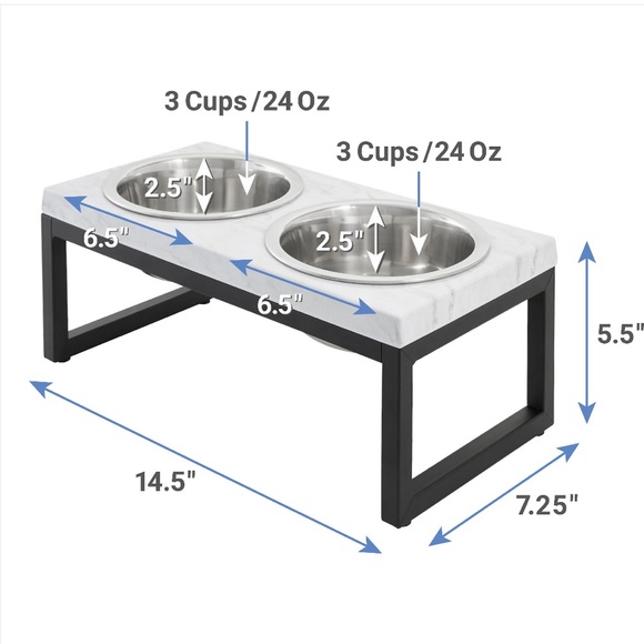Frisco Stainless Steel Elevated Dog Bowl - Picture 2 of 5